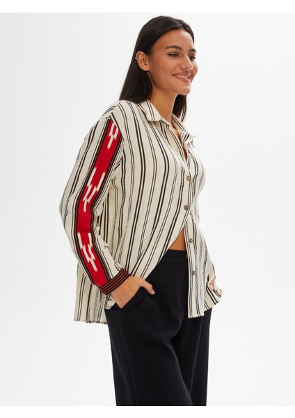 Resort Kolları Kutnu Desen Garnili Uzun Kol Gömlek 68819 fiyatları