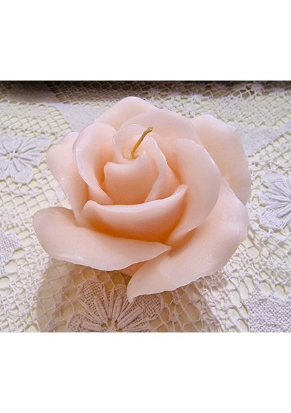 3 Boyutlu 10CM Gül Çiçek Silikon Kalıp K-1225, Kokulu Taş Sabun Alçı Mum Kalıbı