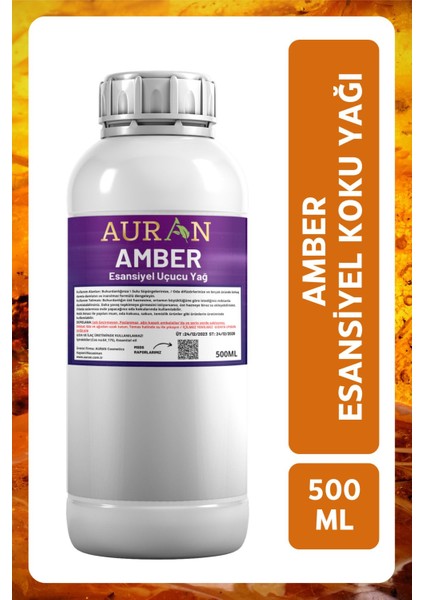 Amber Esansiyel Uçucu Yağ Esans Koku Yağı Hobi Esans Mum Sabun Oda Kokusu 500ML
