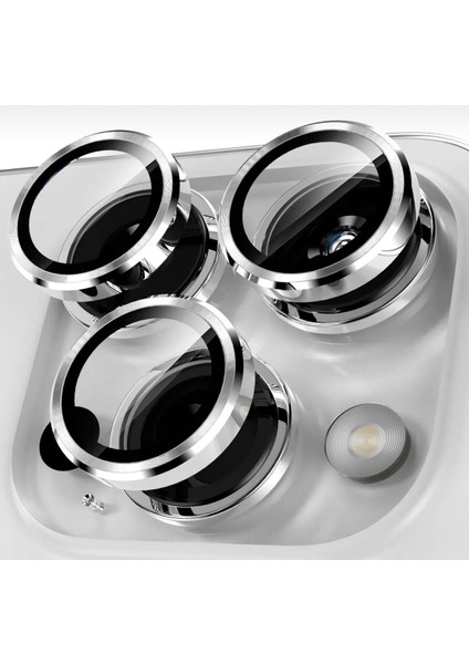 Apple iPhone 15 Pro ve 15 Pro Max Uyumlu %100 Safir Çizilmez Kamera Lens Koruyucu