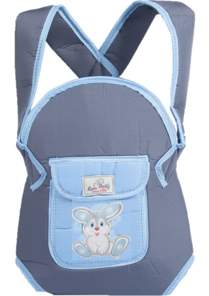 Miniklife Bebek Taşıma Kanguru Mikro Tavşan Kabartmalı Cepli Belden Bağlamalı