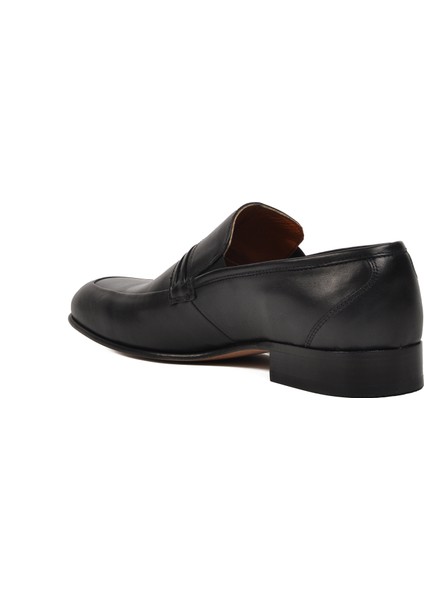 Premium 02471 Siyah Deri Erkek Klasik Ayakkabı
