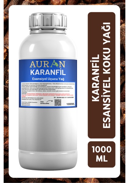 Karanfil Esansiyel Uçucu Yağ Esans Koku Yağı Hobi Esans Mum Sabun Oda Kokusu 1000ML