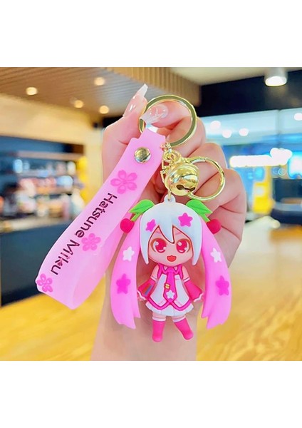 Pembe Anime Hatsune Miku Silikon Anahtarlık Model 2 fiyatları