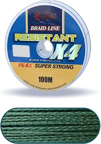 4 x Resıstant Koyu Yeşil 100 Mt. 1 Ad.