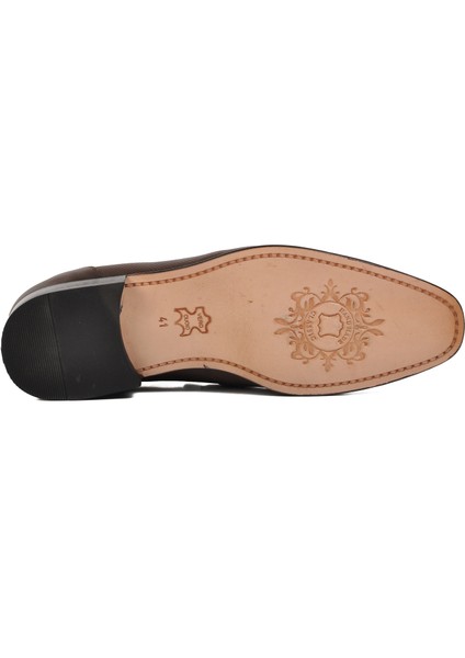 Premium 02466 Kahve Deri Erkek Klasik Ayakkabı indirimleri