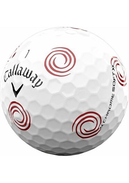 Bl Chrome Soft 22 Trvs Odyssey - Üçlü Golf Topu Beyaz Renk Desenli