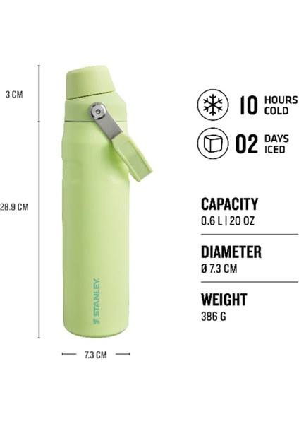 The Aerolight™ Iceflow™ Water Bottle Fast Flow 0.6l / 20OZ Beyaz