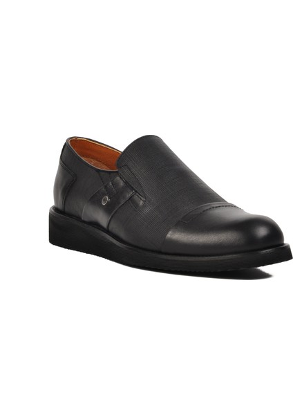 Premium 03256 Siyah Deri Erkek Casual Ayakkabı