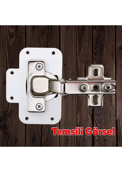 Dolap Kapak Taş Tas Menteşe Tamir Sacı 6 Adet Pratik Onarım Kiti Yuva Tablası 6,5x9 Beyaz Renk indirimleri