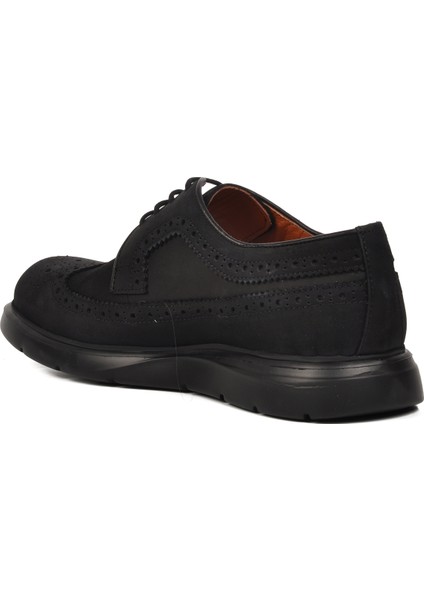 Premium 33281 Siyah Nubuk Deri Erkek Casual Ayakkabı fırsatları