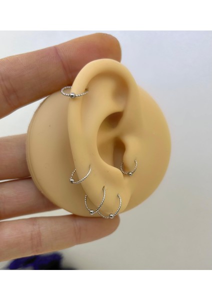 16L Cerrahi Çelik Burun Dudak Kulak Tragus Kıkırdak Uyumlu Ince Halka Hızma Piercing modelleri