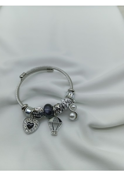 Model Gümüş Çelik Bileklik