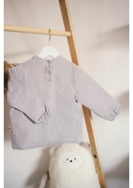 4 Kat Müslin Pamuk Erkek Bebek - Çocuk Sweatshirt