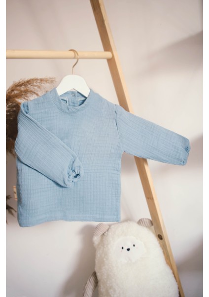 4 Kat Müslin Pamuk Erkek Çocuk Sweatshirt-Pantolon Takım