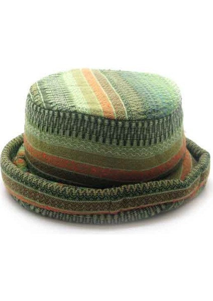 Otantik Etnik Kilim Desenli Fötr Şapka