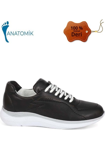 2005-273075 Deri Anatomik Tabanlı Kadın Sneakers Ayakkabı NKT02005-SIYAH Beyaz-36 modelleri