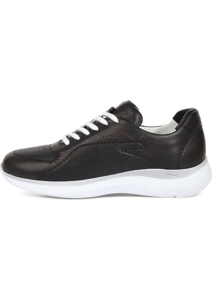 2005-273075 Deri Anatomik Tabanlı Kadın Sneakers Ayakkabı NKT02005-SIYAH Beyaz-36 fırsatları
