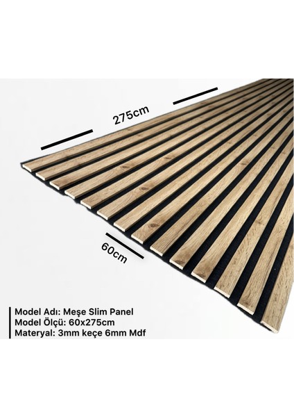 Meşe Slim Panel 60CM