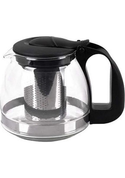 Süzgeçli Cam Demlik Bitki Çayı Için Demlik 1500 ml