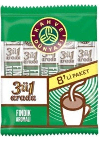 3ü1 Fındık Aromalı Kahve 8 x 18 gr x 24 Adet fiyatları