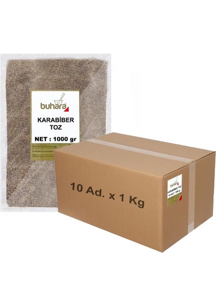 Baharat Karabiber Toz Ekonomik Koli 10 Ad. x 1 kg