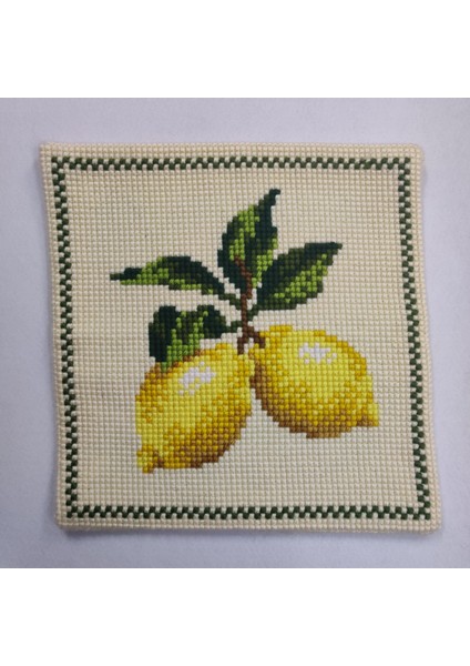 Işlenmiş Goblen Yastık Çiçek Desenli Yviia