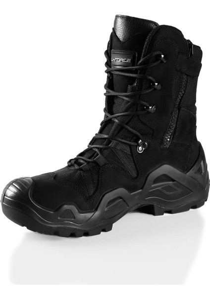 Quantum (Sympatex) Model Siyah Su Geçirmez Tactical Outdoor Askeri Fermuarlı nubuk bot