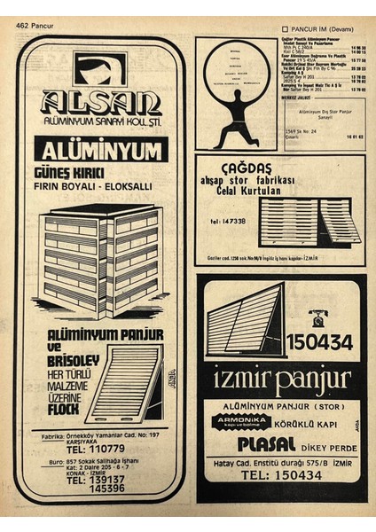 Izmir 1982-1983 Meslek Reklam Ilanı Efemera S461 fiyatları