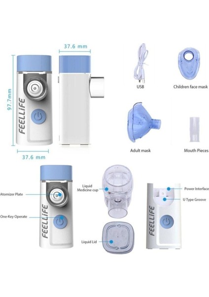 Air Pro 3 Mini Mesh Nebulizatör Nebul Tasınabilir Sessiz Nebulizatör fiyatları