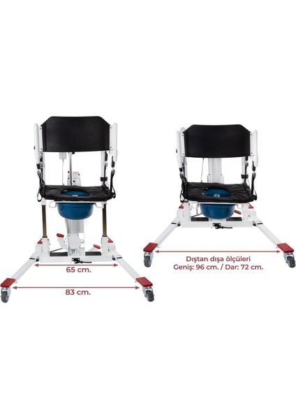 DM-190U New Portatif Mobil Lift Hasta Transfer Lifti fırsatları