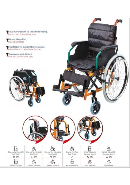 DY1980LA-35 Çocuk Tekerlekli Sandalye modelleri