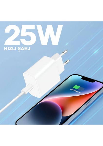 by Deji Samsung / Huawei / Xiaomi Uyumlu 25W PD Hızlı Şarj Adaptörü