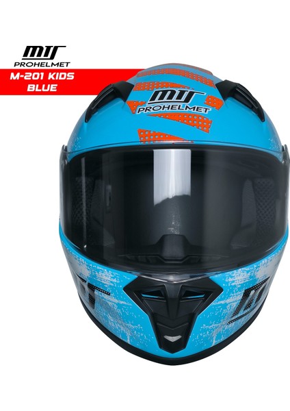 M201 Kapalı Model Çocuk Kaskı (Mavi)