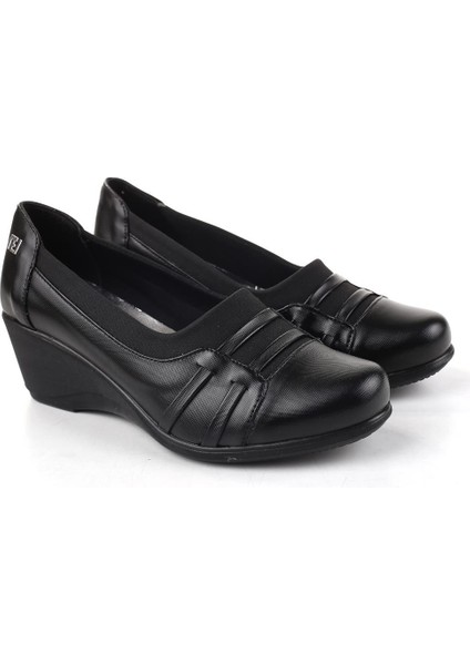 012 Strech 5 5 cm Dolgu Topuk Kadın Ayakkabı