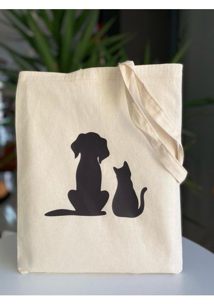 Kedi Köpek Baskılı Bez Çanta fiyatları