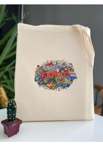 Istanbul Desenli Bez Çanta fiyatları