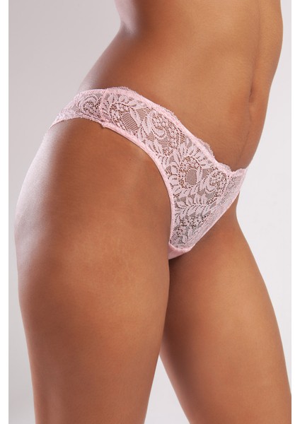 Gcolors A Plus Pembe Dantelli Mini Slip Külot