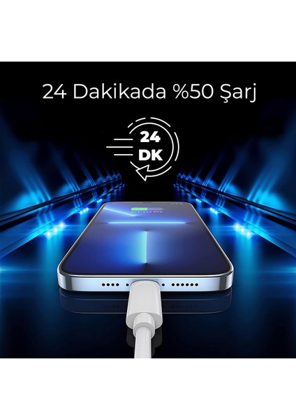 by Deji iPhone Uyumlu 25W PD Hızlı Şarj Aleti / Cihazı Lightning