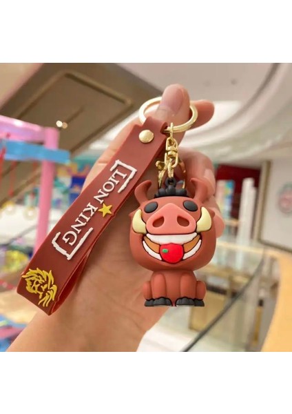 Disney Simba Karakterleri Pumbaa Silikon Anahtarlık Çanta Süsü