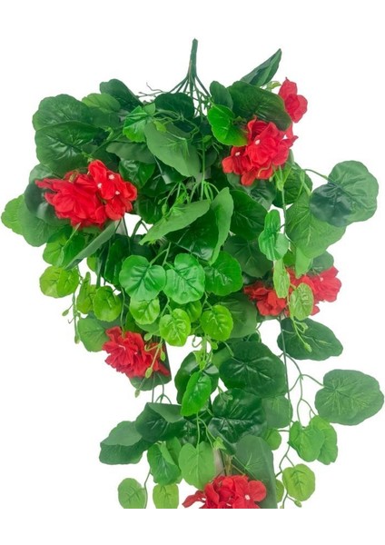 Yapay Çiçek Sarkan Sardunya 80CM Canlı Kırmızı