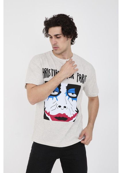 Erkek Baskılı Basic Tişört