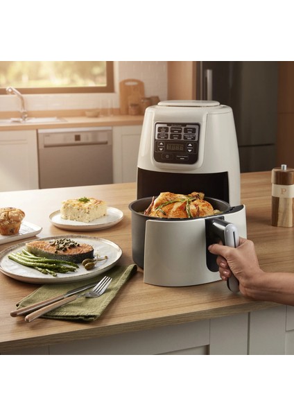 Air Pro Cook Xl 2 In 1 Iconic Beige 4 Kişilik Sulu Yemek Yapabilen  4 Lt Konuşan Airfryer