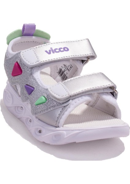 321F24Y204 Hilda Beyaz Günlük Işıklı Kız Çocuk Spor Sandalet