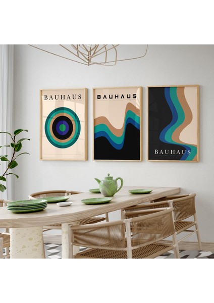 Ahşap Çerçeveli Modern Duvar Tablosu 3'lü Set. Pablo Picasso Minimal Duvar Sanatı.
