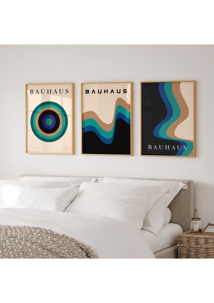 Ahşap Çerçeveli Modern Duvar Tablosu 3'lü Set. Pablo Picasso Minimal Duvar Sanatı.