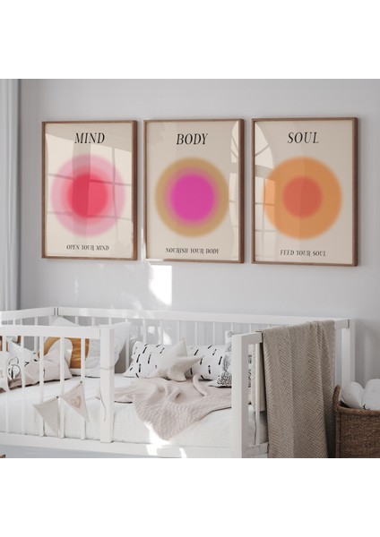 Ahşap Çerçeveli Modern Duvar Tablosu 3'lü Set. Pablo Picasso Minimal Duvar Sanatı.