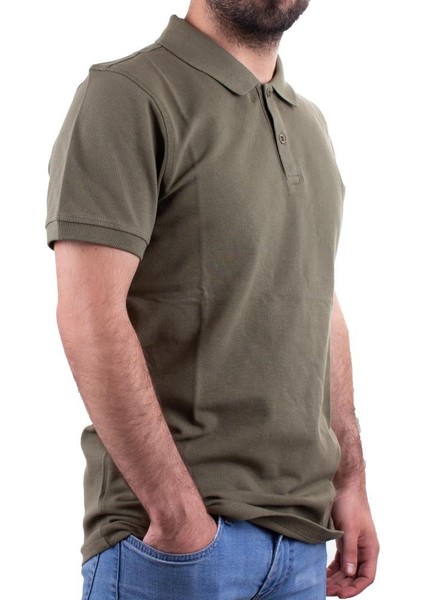 2277 Haki Polo Yaka Erkek T-Shirt