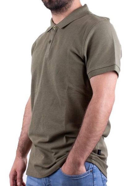 2277 Haki Polo Yaka Erkek T-Shirt modelleri