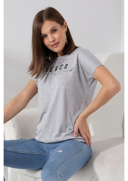 Baskılı Salaş T-Shirt 19584 Grimelanj modelleri